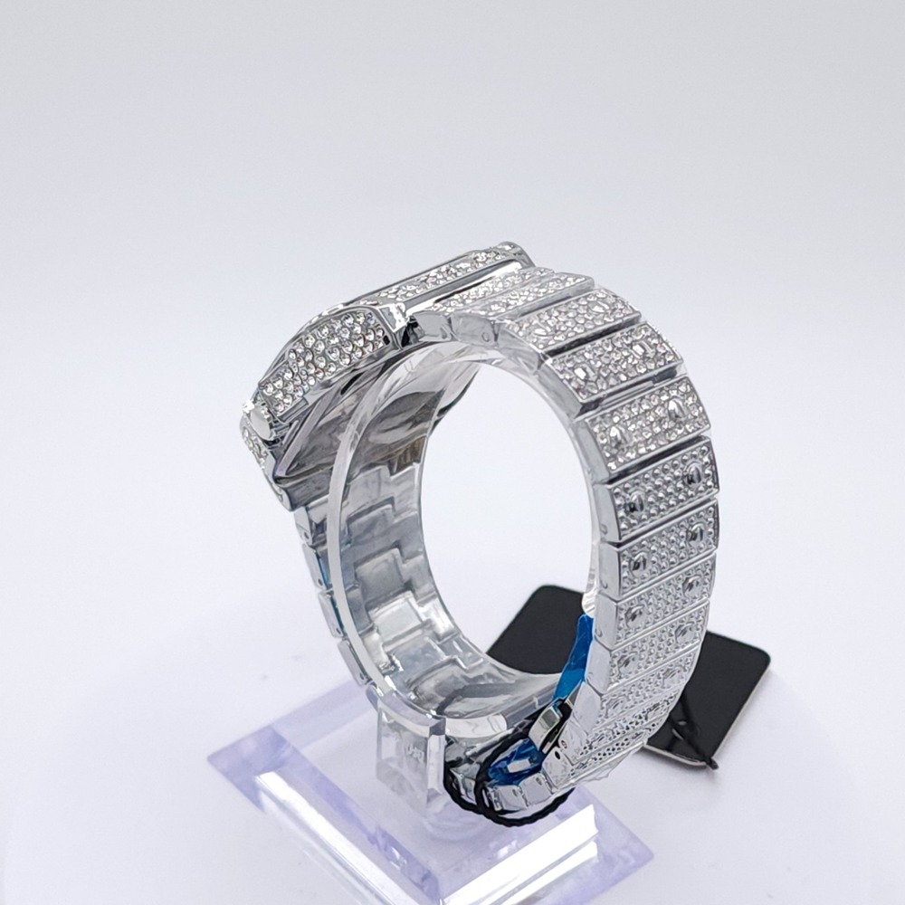 BIBI Iced Out Crystal Watch Silver 34mm - Picture 11 of 17
